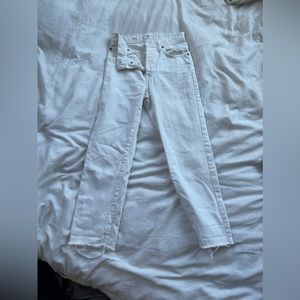 MANGO mom jeans white 1 us /32 eu